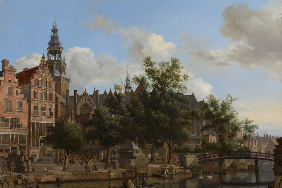 A painting of the Oude Kerk in Amsterdam by Jan van der Heyden
