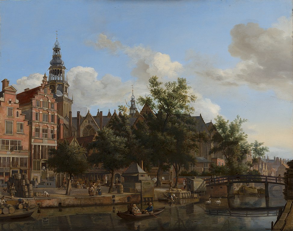 A painting of the Oude Kerk in Amsterdam by Jan van der Heyden