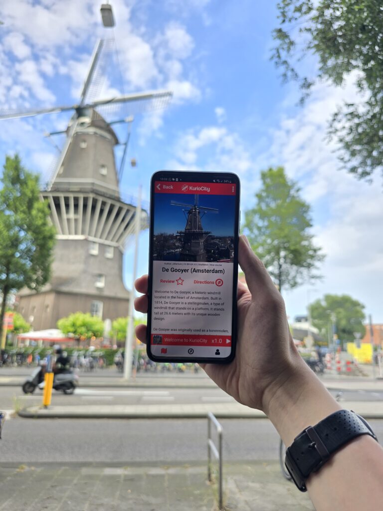 Windmill in Amsterdam and info about it in the KurioCity web app.
